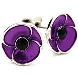 Purple Poppy Earrings
