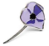 Purple Poppy Lapel